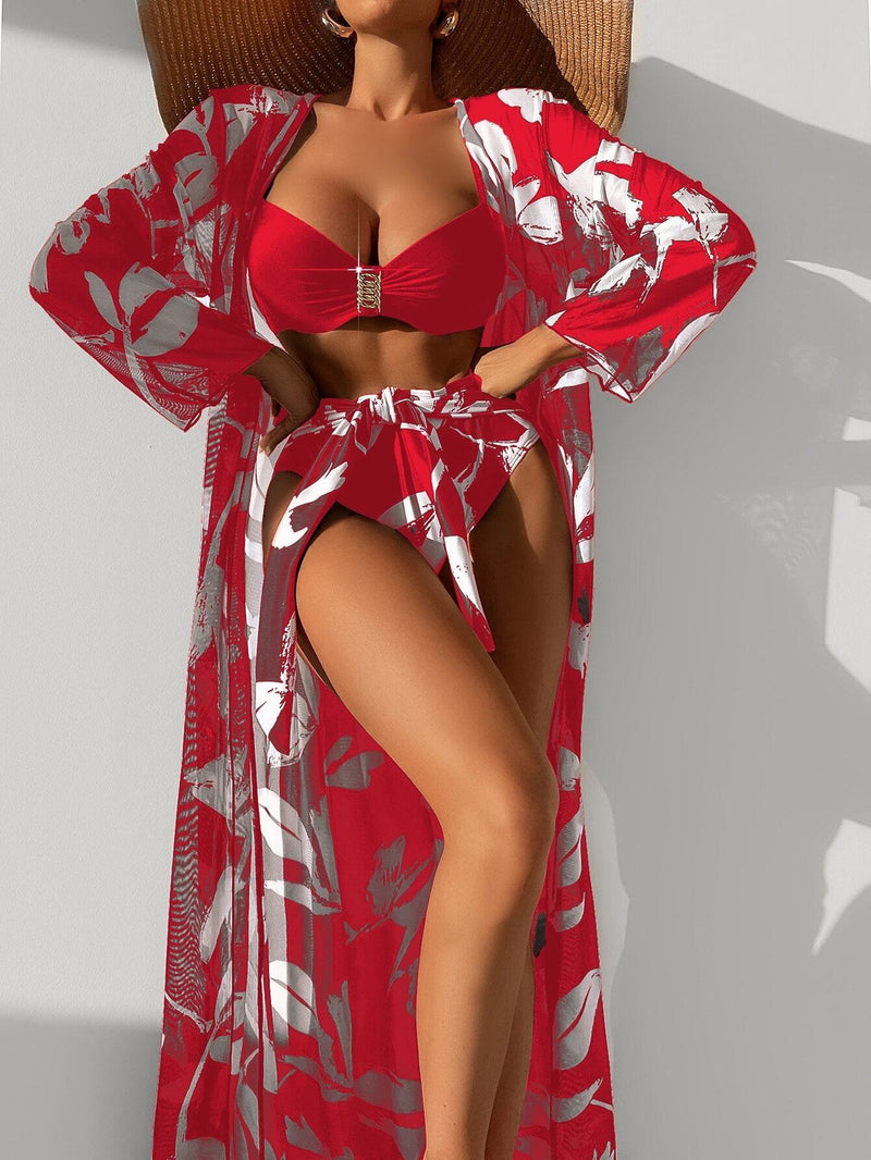 Kit Moda Praia - Biquíni + Saída - 04 Cores - Mudeseulook