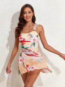 Maiô Vestido - Rosa Estampado - Mudeseulook