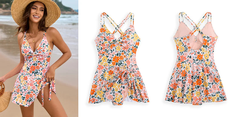 Maiô Saia Malibu - Floral e Liso