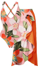 Kit Moda Praia ou Maiô ou Saia - Floral - Mudeseulook