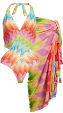 Kit Moda Praia ou Maiô ou Saia - Geometrico - Mudeseulook