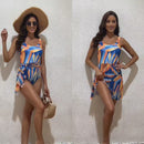 Maiô Vestido - Azul Estampado