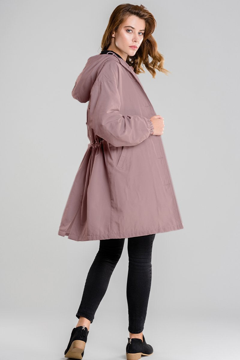 Casaco Corta Vento Impermeável com Capuz Oversized - Mudeseulook