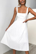 Vestido Midi Soltinho Decote Reto - Mudeseulook