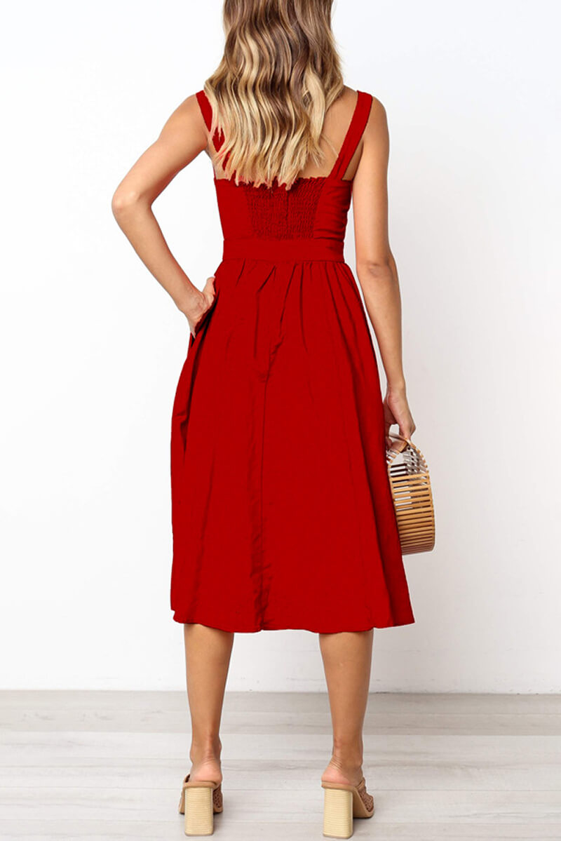 Vestido Midi Soltinho Decote Reto - Mudeseulook