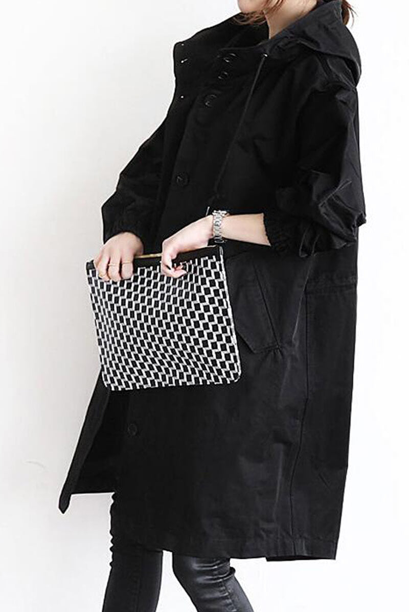 Casaco Corta Vento Impermeável com Capuz Oversized - Mudeseulook