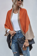 Cardigan Boho Manga Ampla Bloco de Cor - Mudeseulook