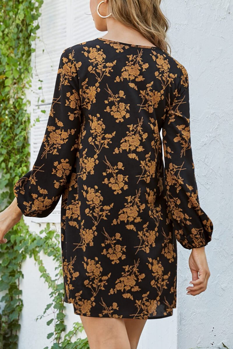 Vestido Curto Flores Decote V - Mudeseulook