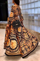 Vestido Boho Decote V e Fenda Frontal - Mudeseulook