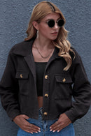 Jaqueta Bomber Gola de Lapela com Bolsos - Mudeseulook