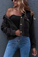 Jaqueta Bomber Gola de Lapela com Bolsos - Mudeseulook