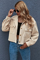 Jaqueta Bomber Gola de Lapela com Bolsos - Mudeseulook