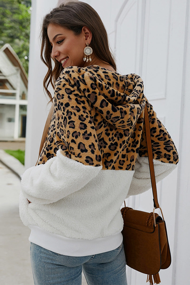 Blusa Moletom com Zíper e Estampa Leopardo - Mudeseulook