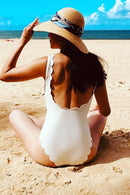 Maiô Borda Recortada Decote U - Mudeseulook