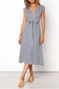 Vestido Midi Laço na Cintura - Mudeseulook
