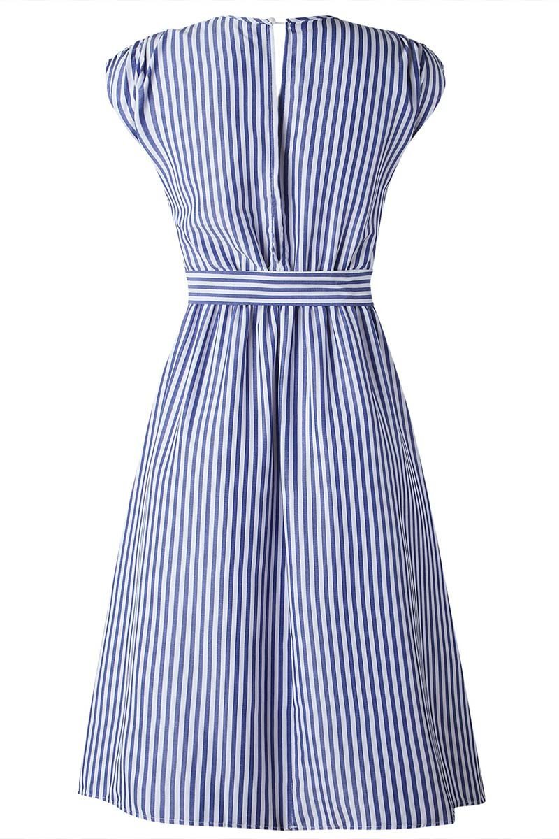 Vestido Midi Laço na Cintura - Mudeseulook