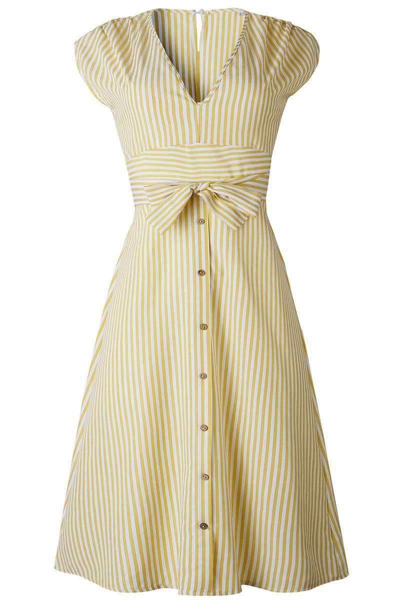 Vestido Midi Laço na Cintura - Mudeseulook