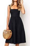 Vestido Midi Soltinho Decote Reto - Mudeseulook