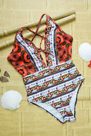 Maiô Estampado Decote V Laço - Mudeseulook