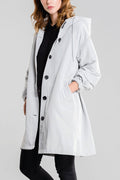 Casaco Corta Vento Impermeável com Capuz Oversized - Mudeseulook