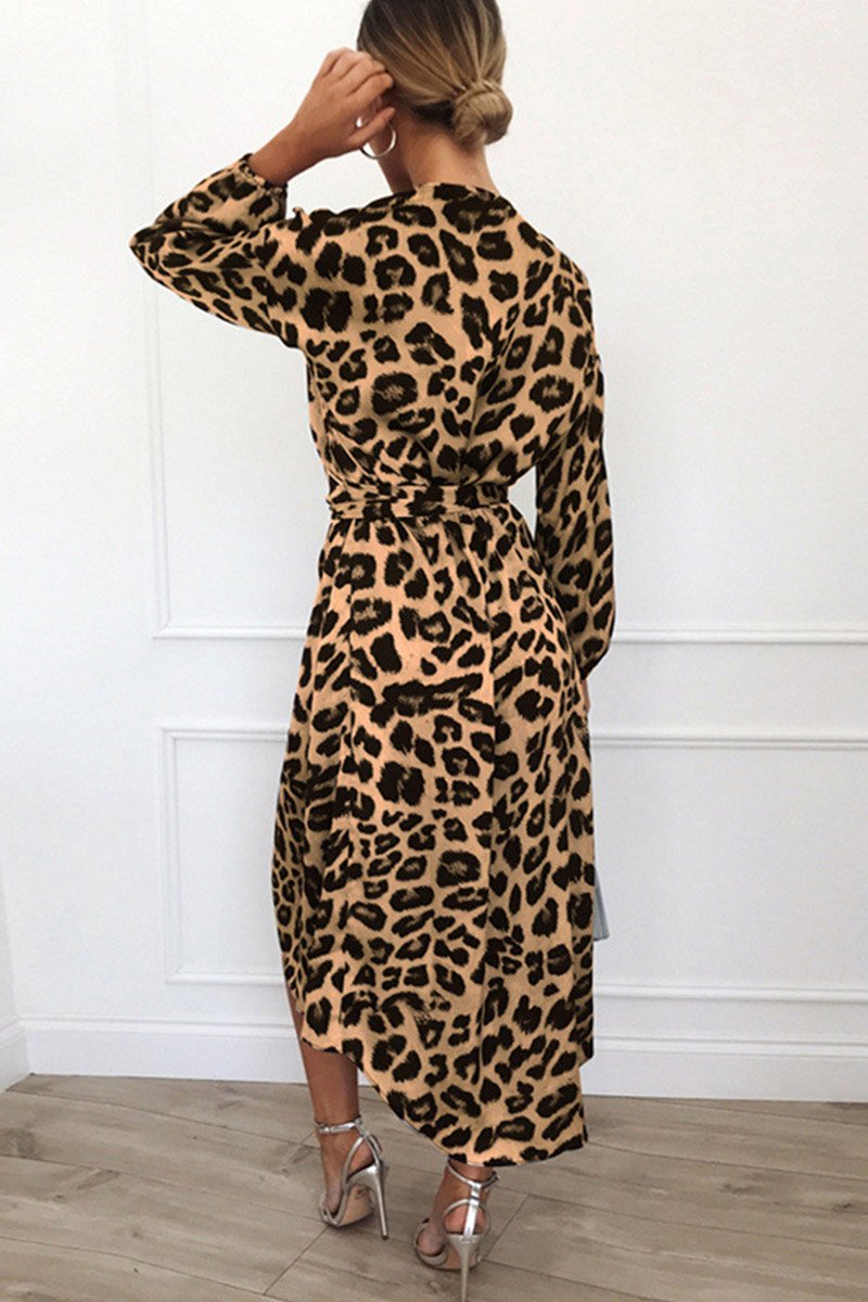 Vestido Decote Transpassado Estampa Onça - Mudeseulook