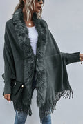 Cardigan Xale Fake Fur com Franjas - Mudeseulook