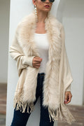 Cardigan Xale Fake Fur com Franjas - Mudeseulook