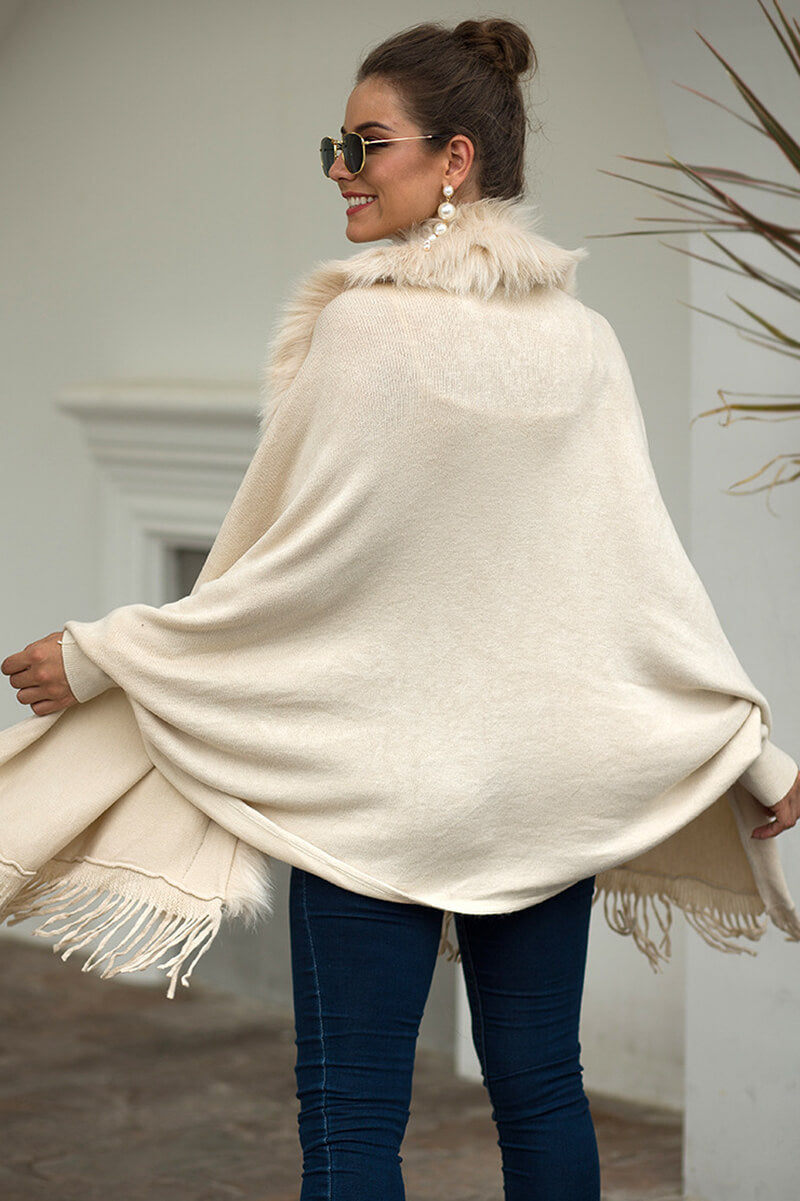 Cardigan Xale Fake Fur com Franjas - Mudeseulook