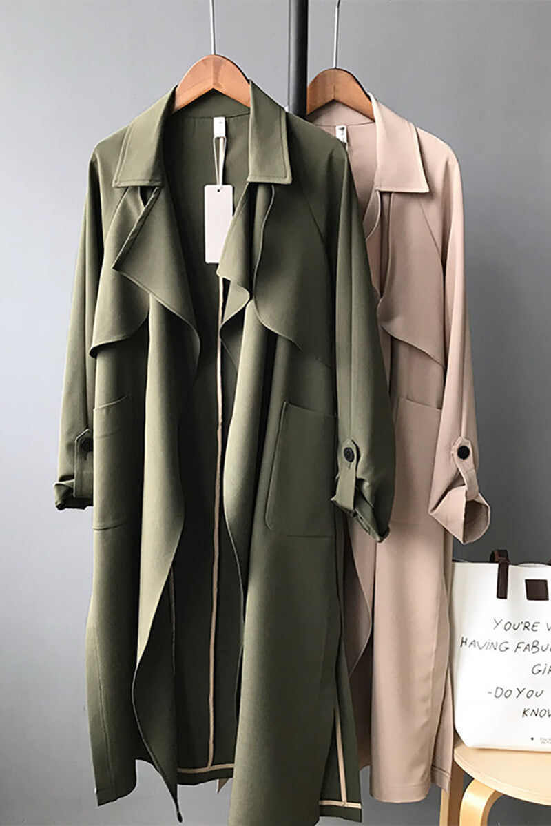 Casaco Trench Longo Fluido - Mudeseulook