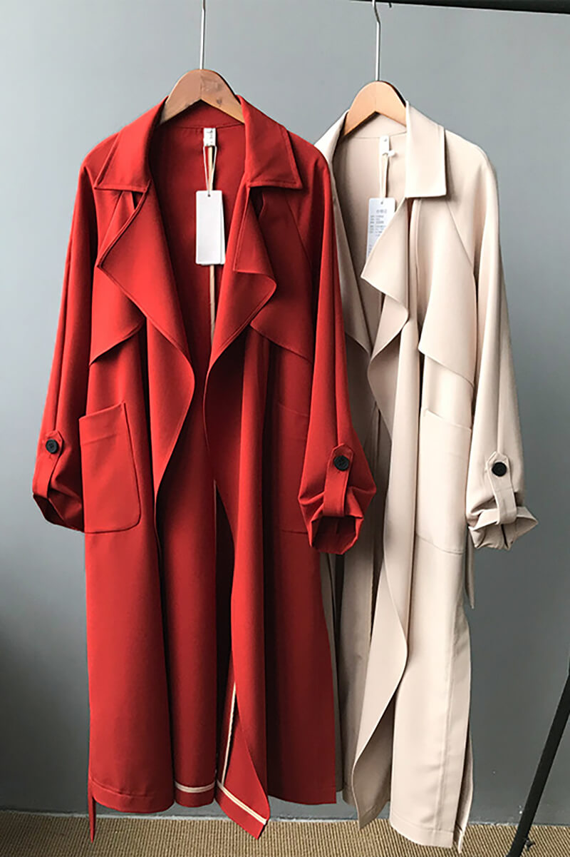 Casaco Trench Longo Fluido - Mudeseulook