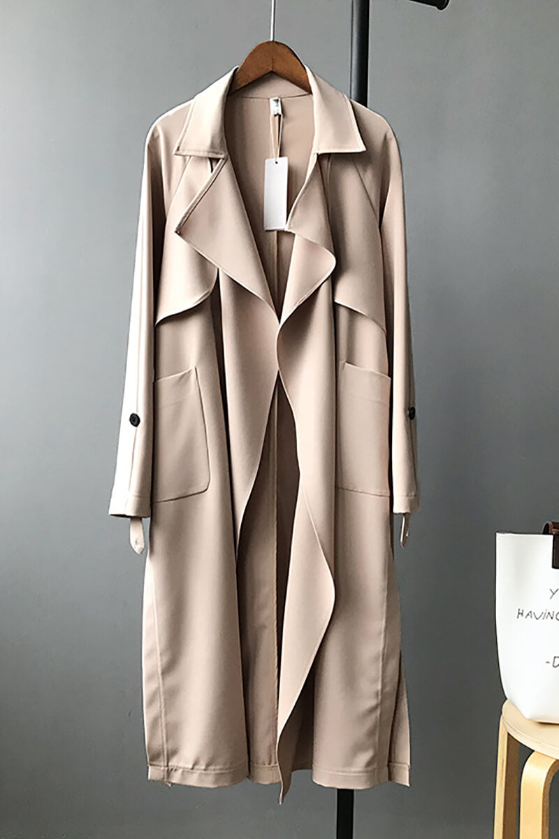 Casaco Trench Longo Fluido - Mudeseulook