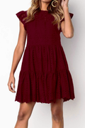 Vestido Curto Detalhe Babado no Ombro - Mudeseulook