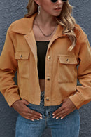 Jaqueta Bomber Gola de Lapela com Bolsos - Mudeseulook