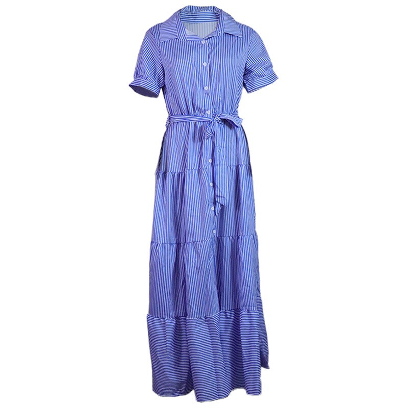 Vestido Longo Listrado - 02 Cores - Mudeseulook