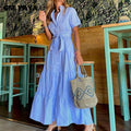 Vestido Longo Listrado - 02 Cores - Mudeseulook