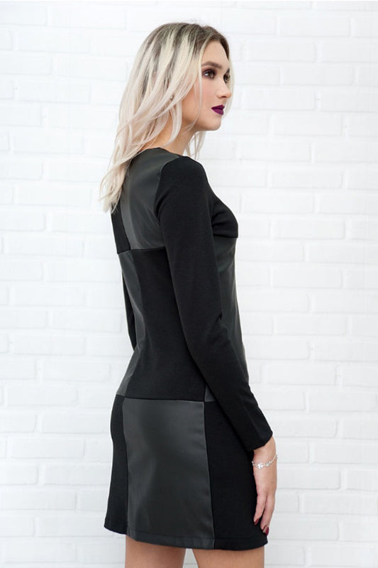 Vestido Mini Quadriculados Couro - Mudeseulook