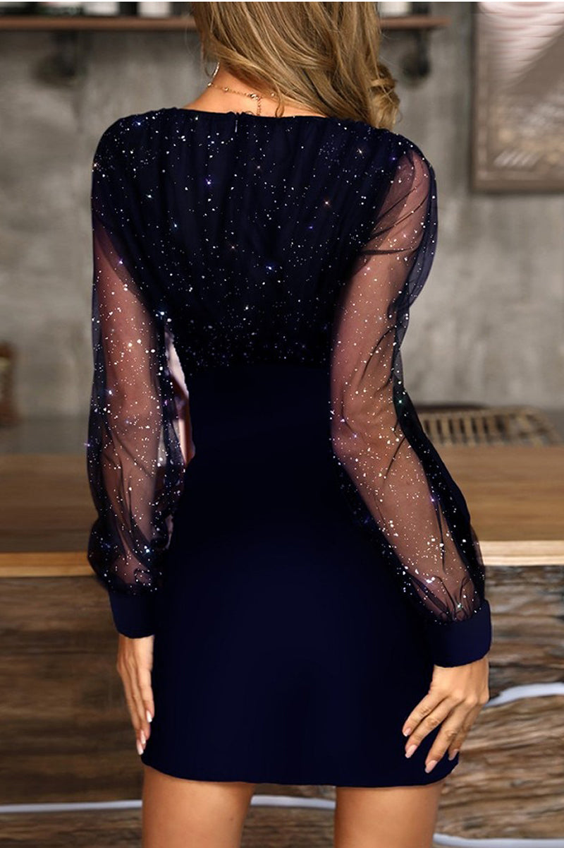Vestido Lucy Curto com Brilho e Transparência - Mudeseulook