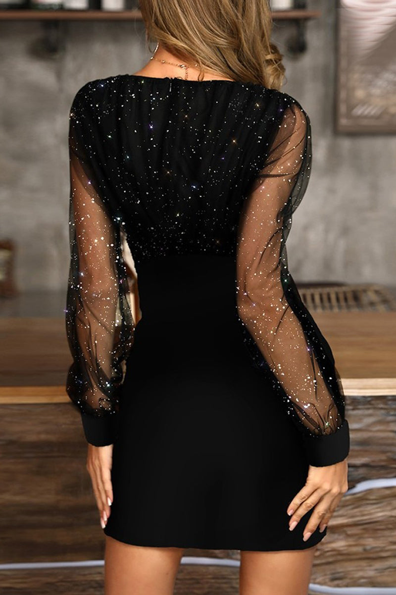 Vestido Lucy Curto com Brilho e Transparência - Mudeseulook