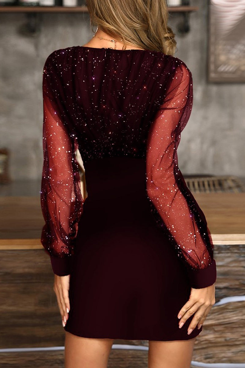 Vestido Lucy Curto com Brilho e Transparência - Mudeseulook