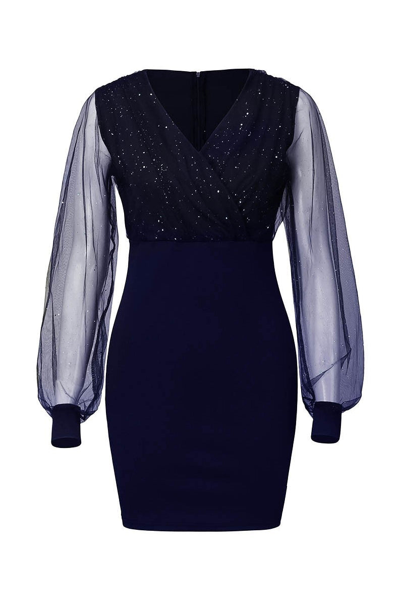 Vestido Lucy Curto com Brilho e Transparência - Mudeseulook