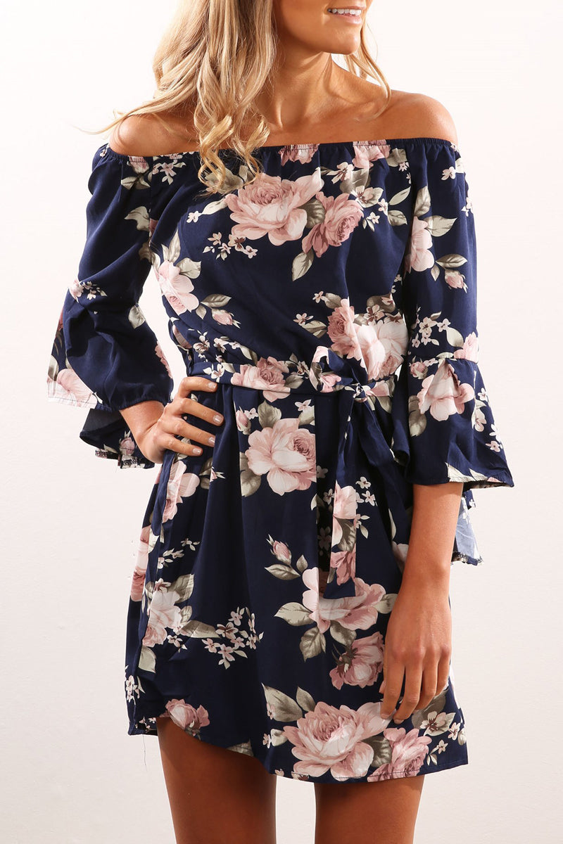 Vestido Ombro a Ombro Floral - Mudeseulook